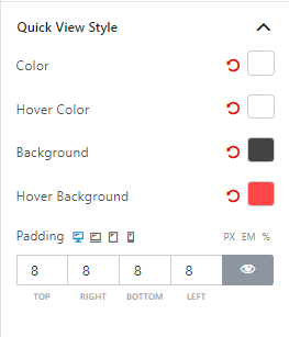 Quick View Settings 
