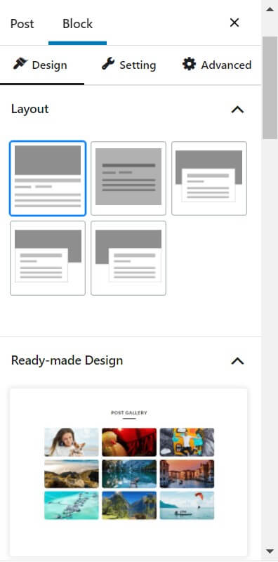 Design Tab