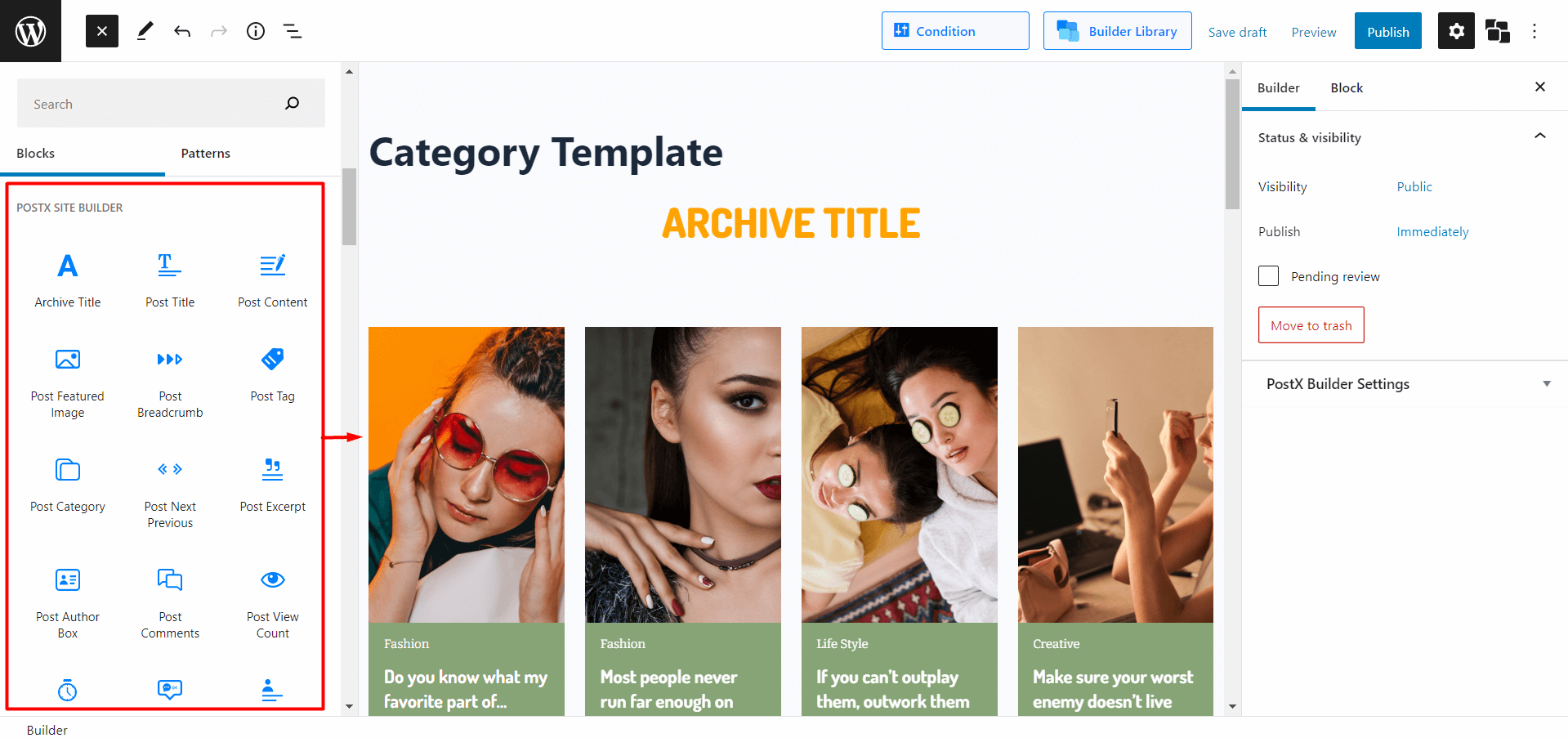 Adding Blocks in Category page