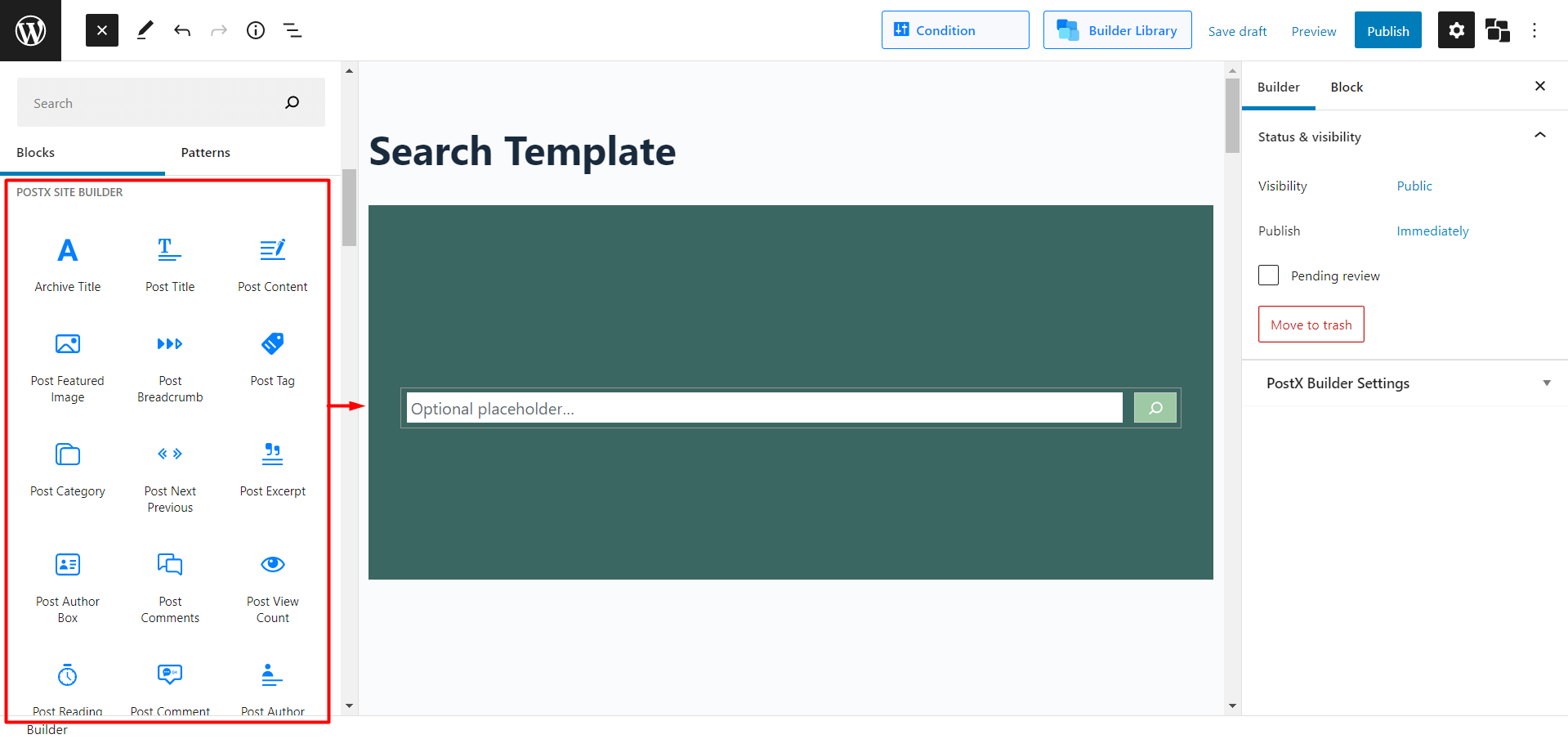 Adding Blocks in Search Page