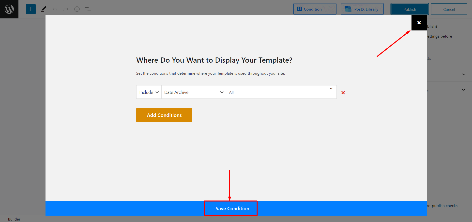 Date Page Conditions