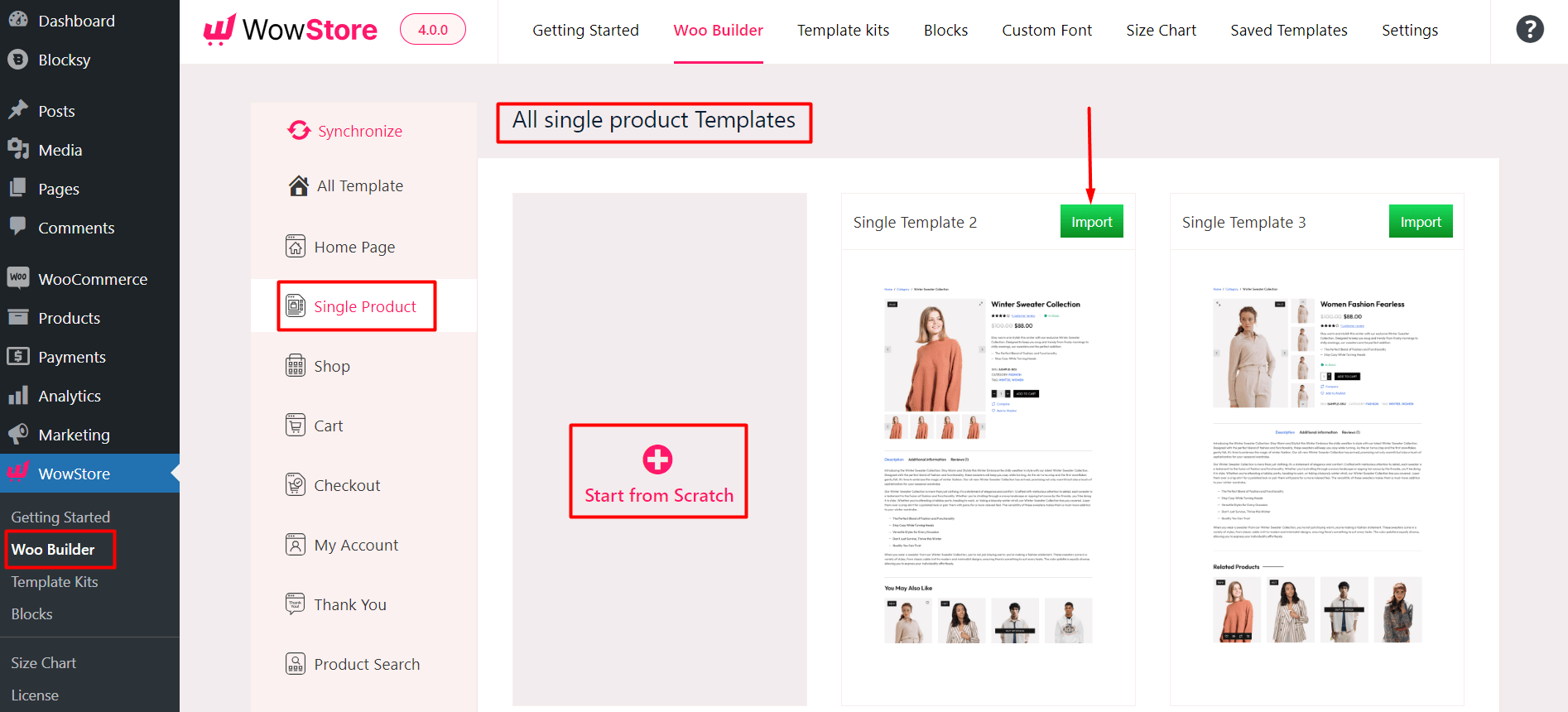 Creating a Single Product Page Template