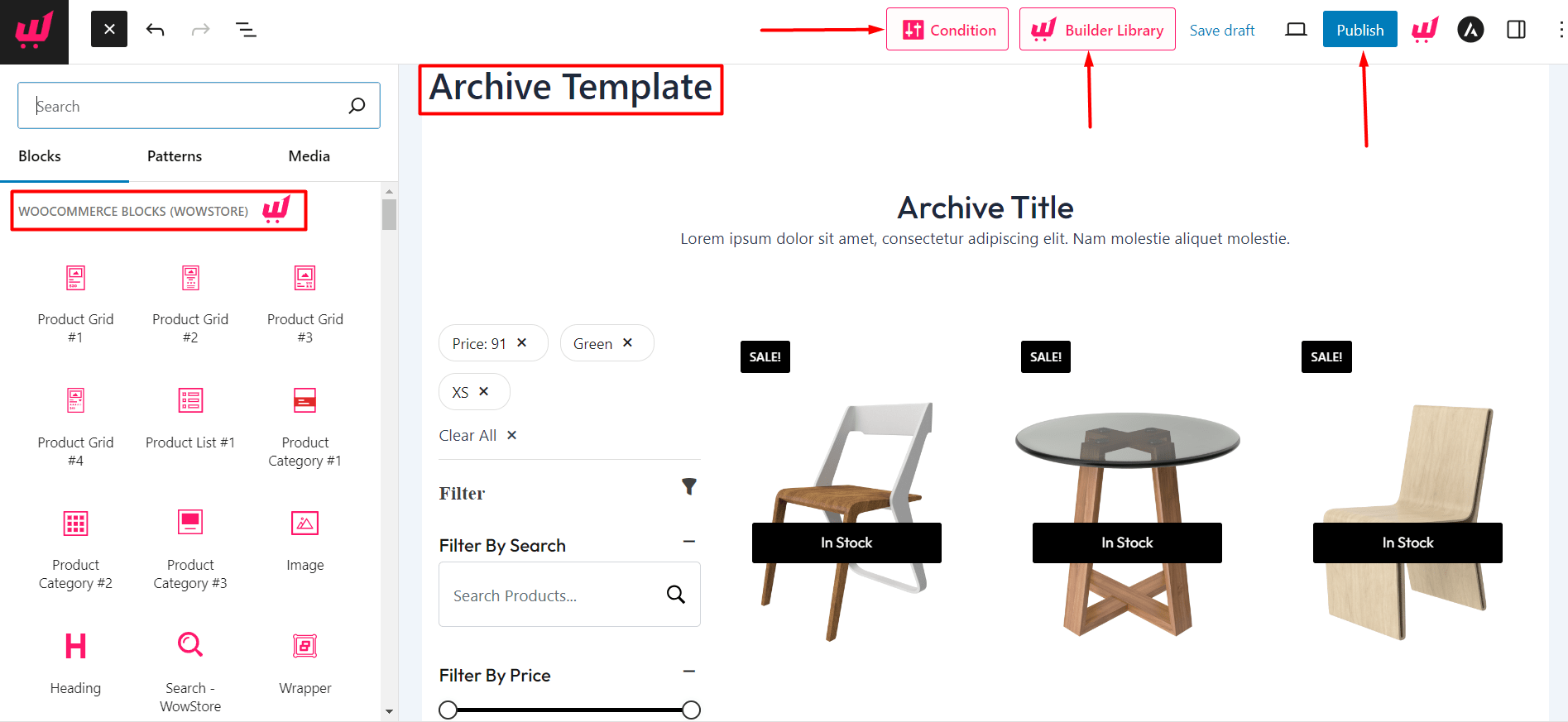 Editing WowStore WooCommerce Archive Page