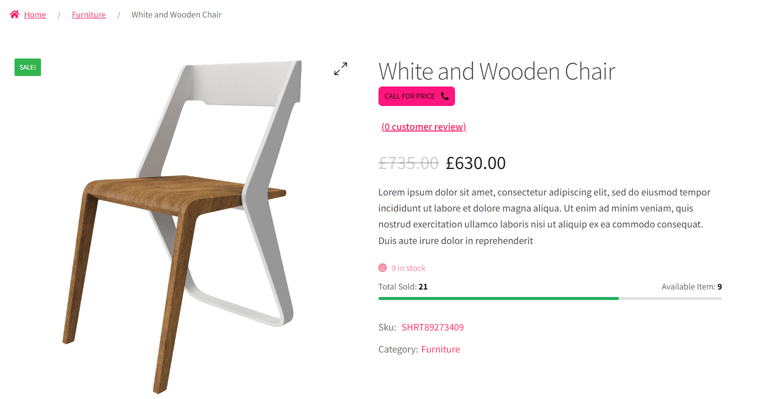 WowStore Single Product Page Final View