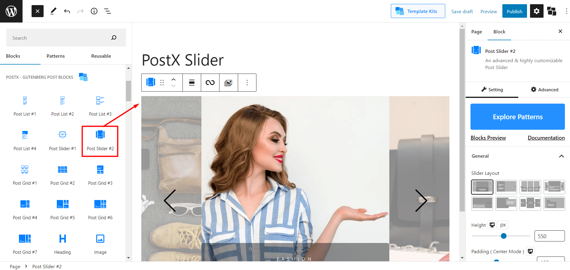 Adding Post Slider 2