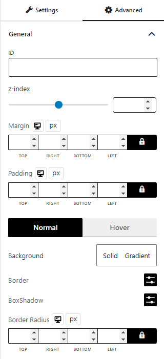 Advanced General Settings