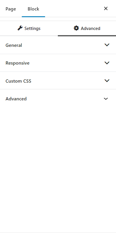 Block Advanced Setting