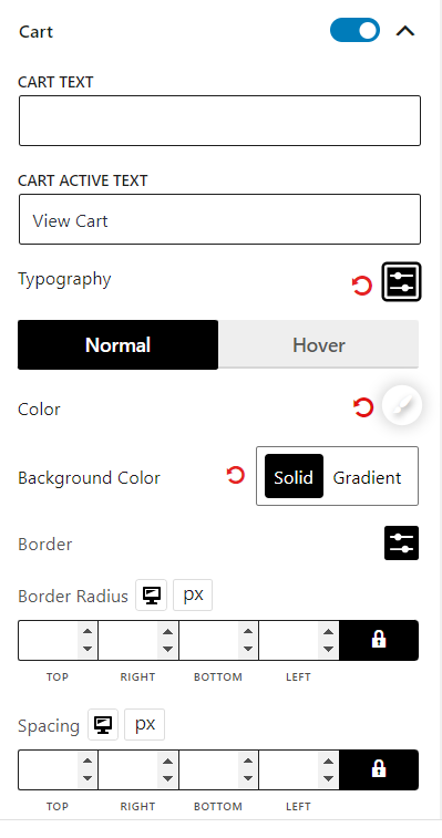 Product Grid #3 Cart Settings