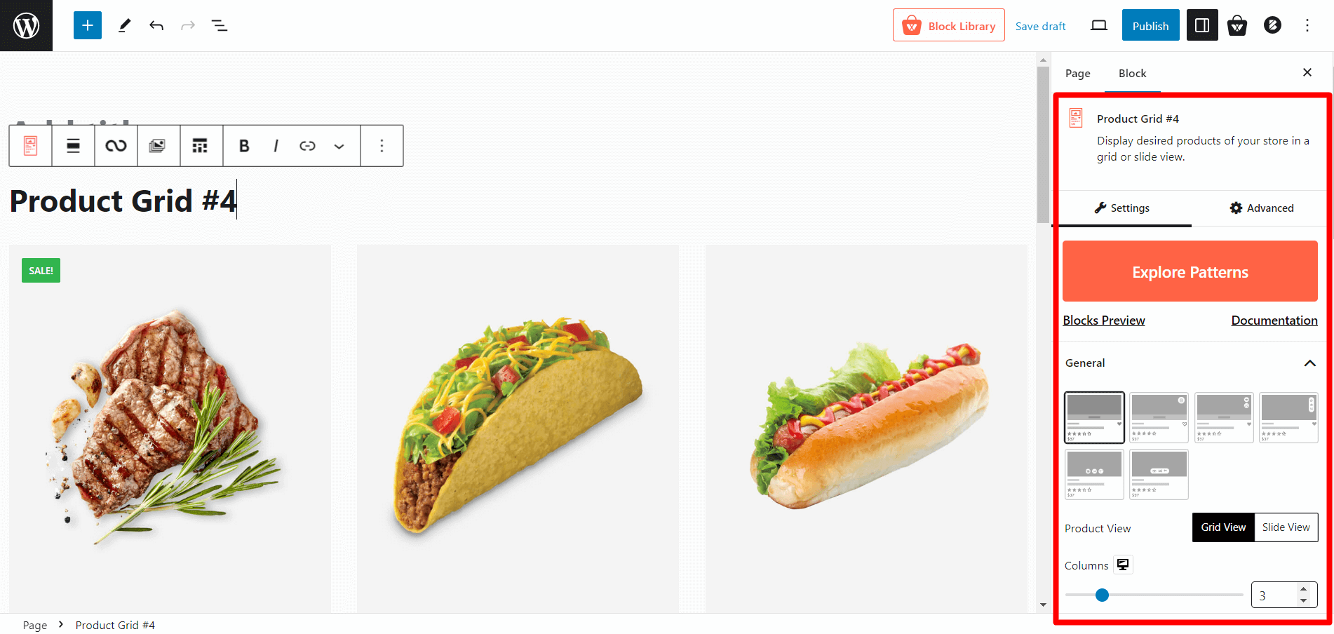 Product Grid #4 Customization Settings