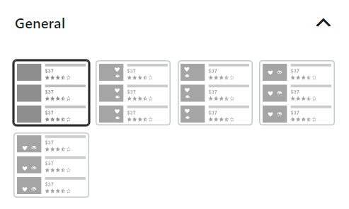 Product List #1 Layout Settings