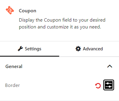 Coupon Block General Settings