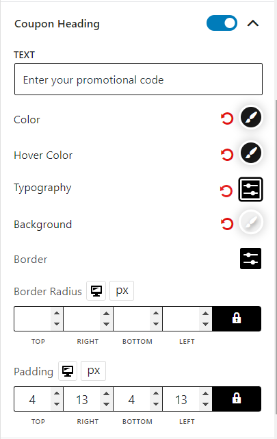 Coupon Block Heading