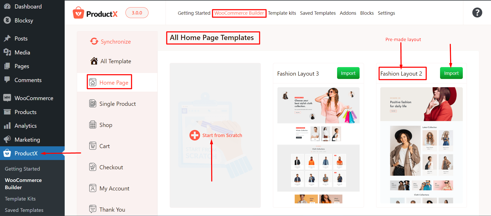 Creating a New Home Page using the WooCommerce Gutenberg Builder