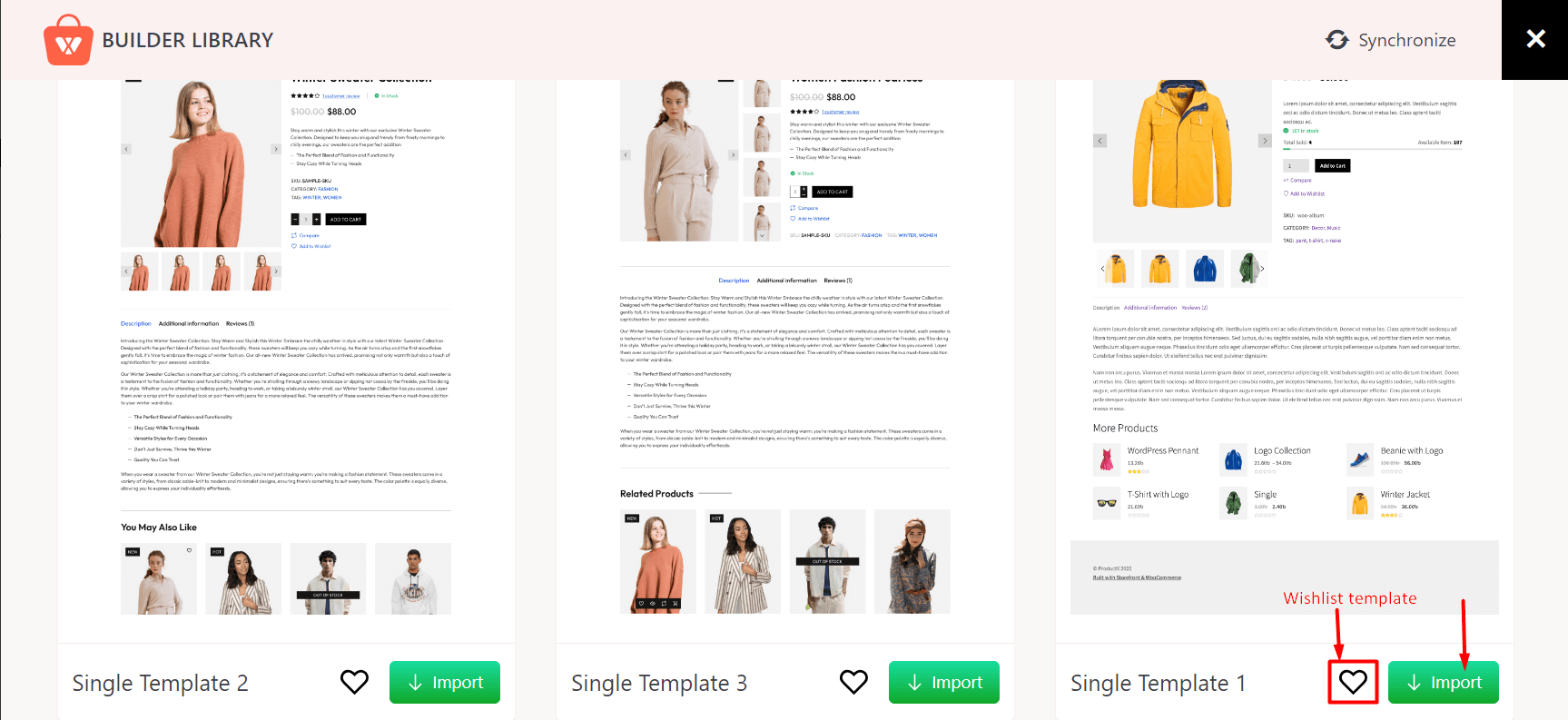 Importing Single Page Builder Layout
