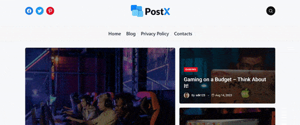 PostX Single Blog Page using the Dynamic Site Builder