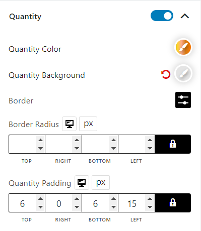 Product Add to Cart Block Quantity Settings