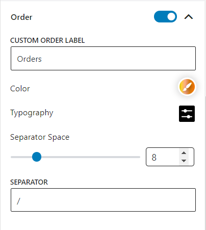 Product Rating Block Order Setting