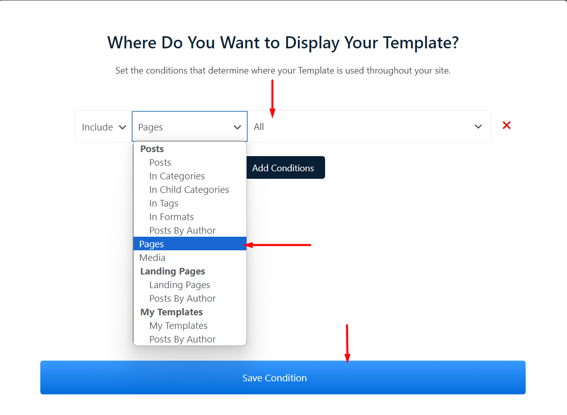 Setting the Single Page Condition