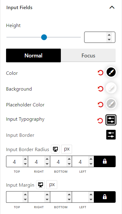 Shipping Address Block Input Fields