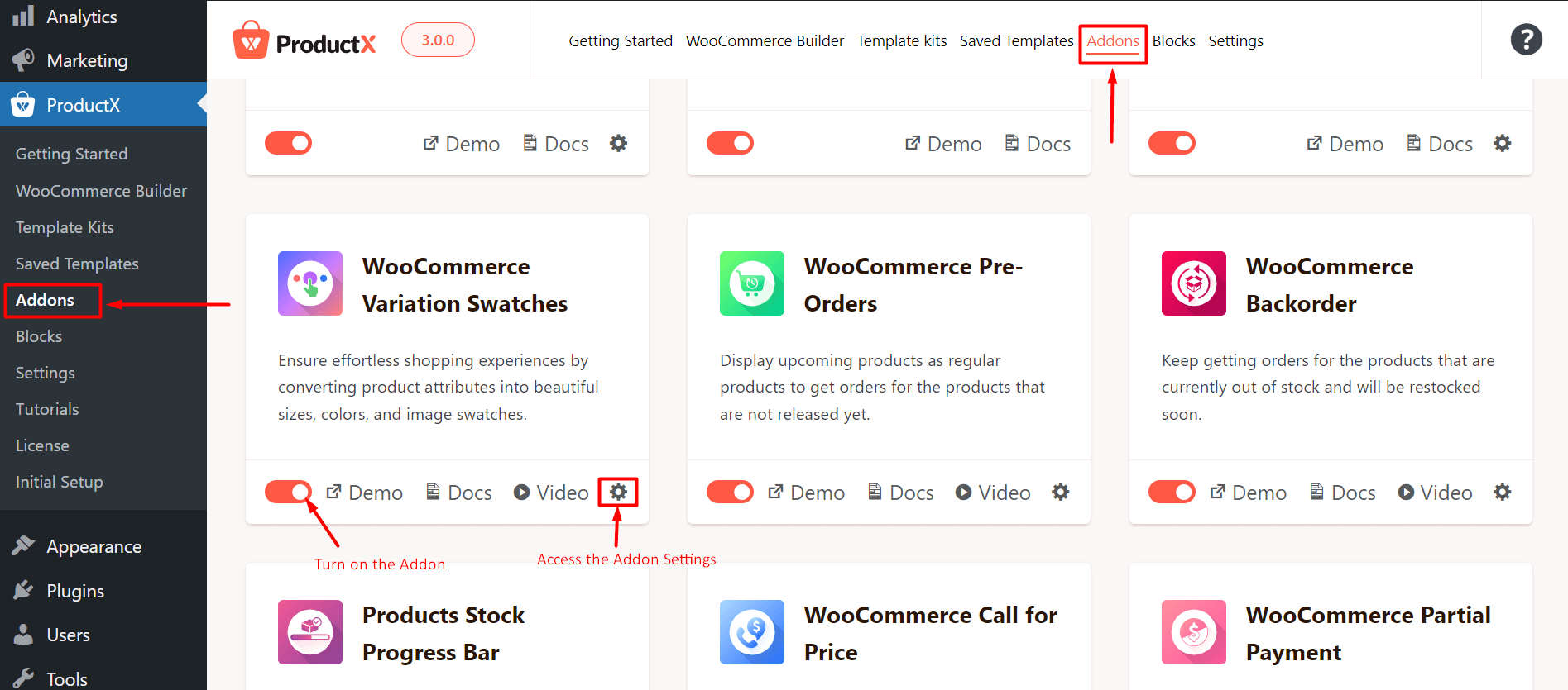 WooCommerce Variation Swatches - Turning the Addon ON