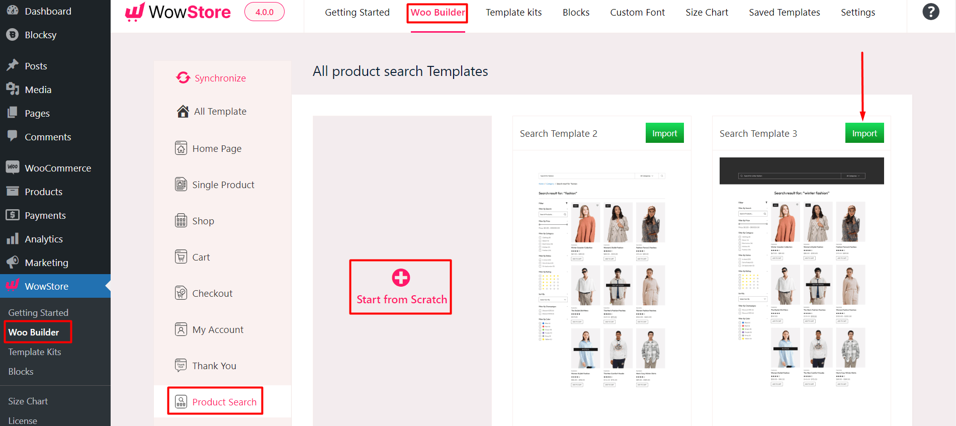 Creating the WowStore Product Search Page Template