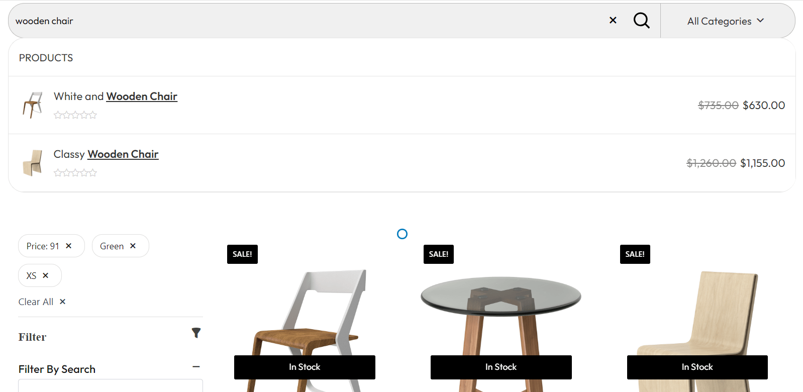 WowStore Product Search Preview