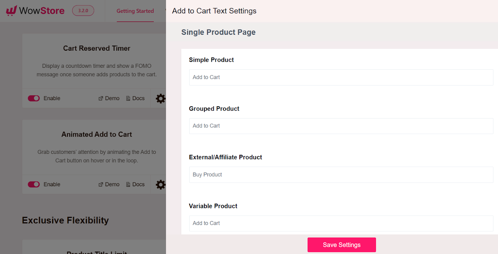 change add to cart text in single product pages