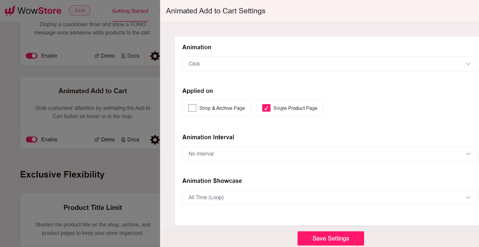 customizing the animated add to cart