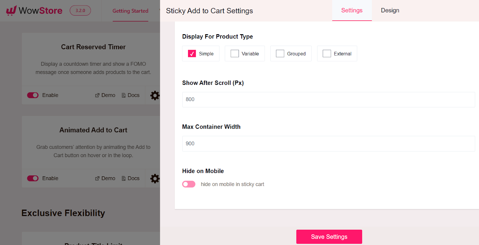 selecting product type for Sticky Add to Cart