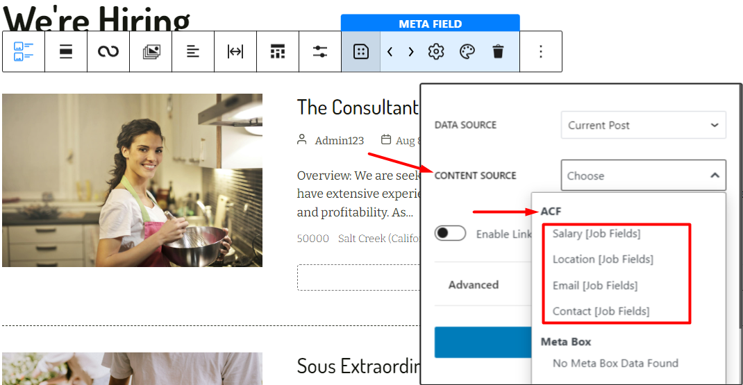 ACF and PostX Meta Fields