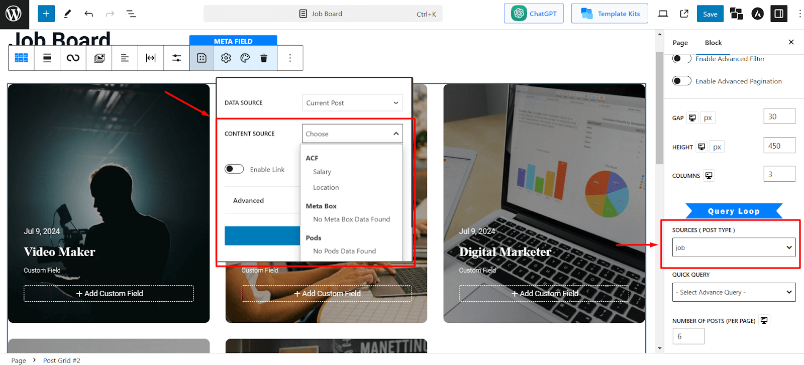 showcasing current post data of custom post types