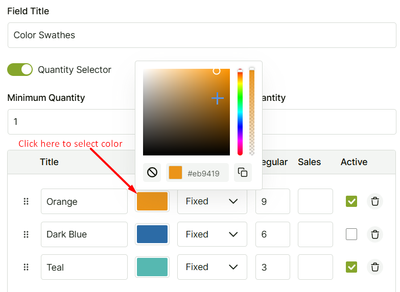 Color Selection