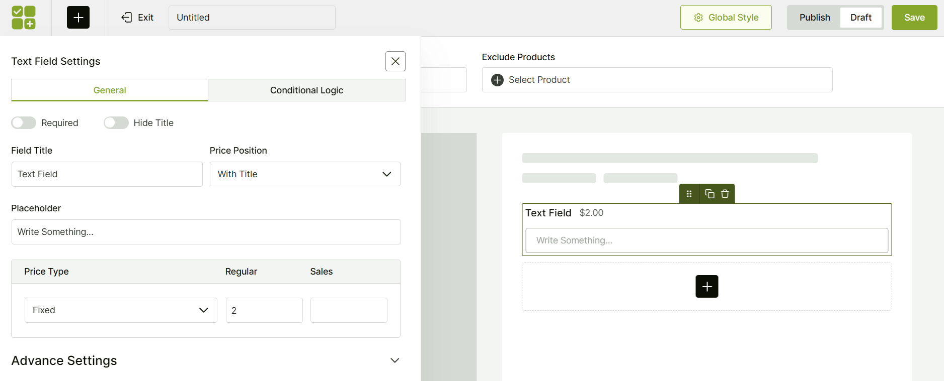 using text field