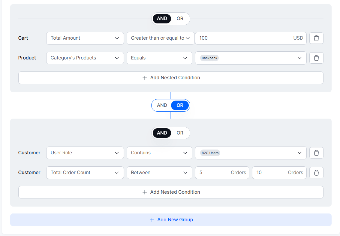 Creating a shipping rule in WowShipping
