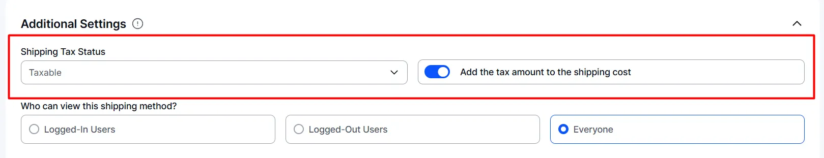 Shipping Tax Settings in WowShipping Table-Rate shipping plugin in WooCommerce