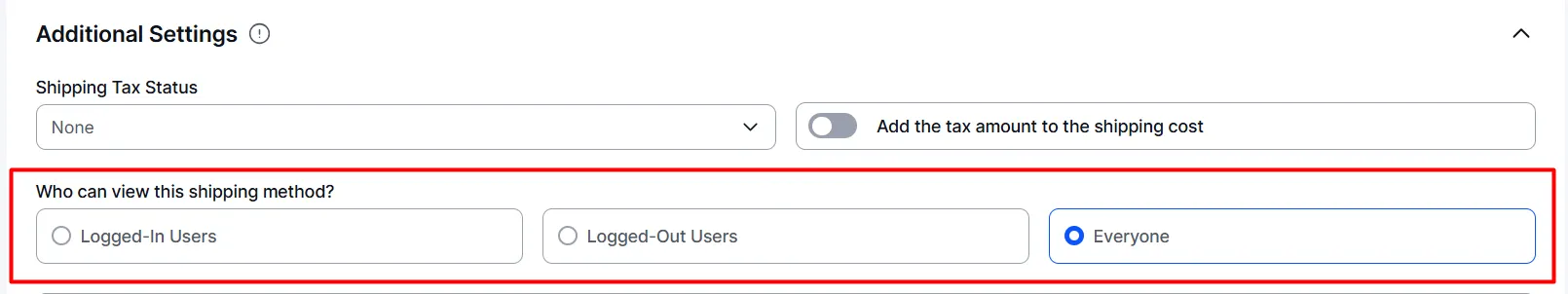 Visibility Settings in WowShipping Table-Rate shipping plugin in WooCommerce