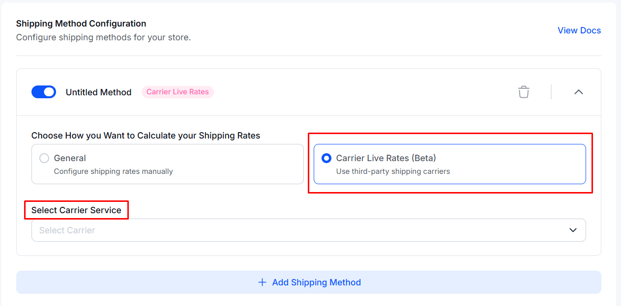WowShipping Carrier Live Rates