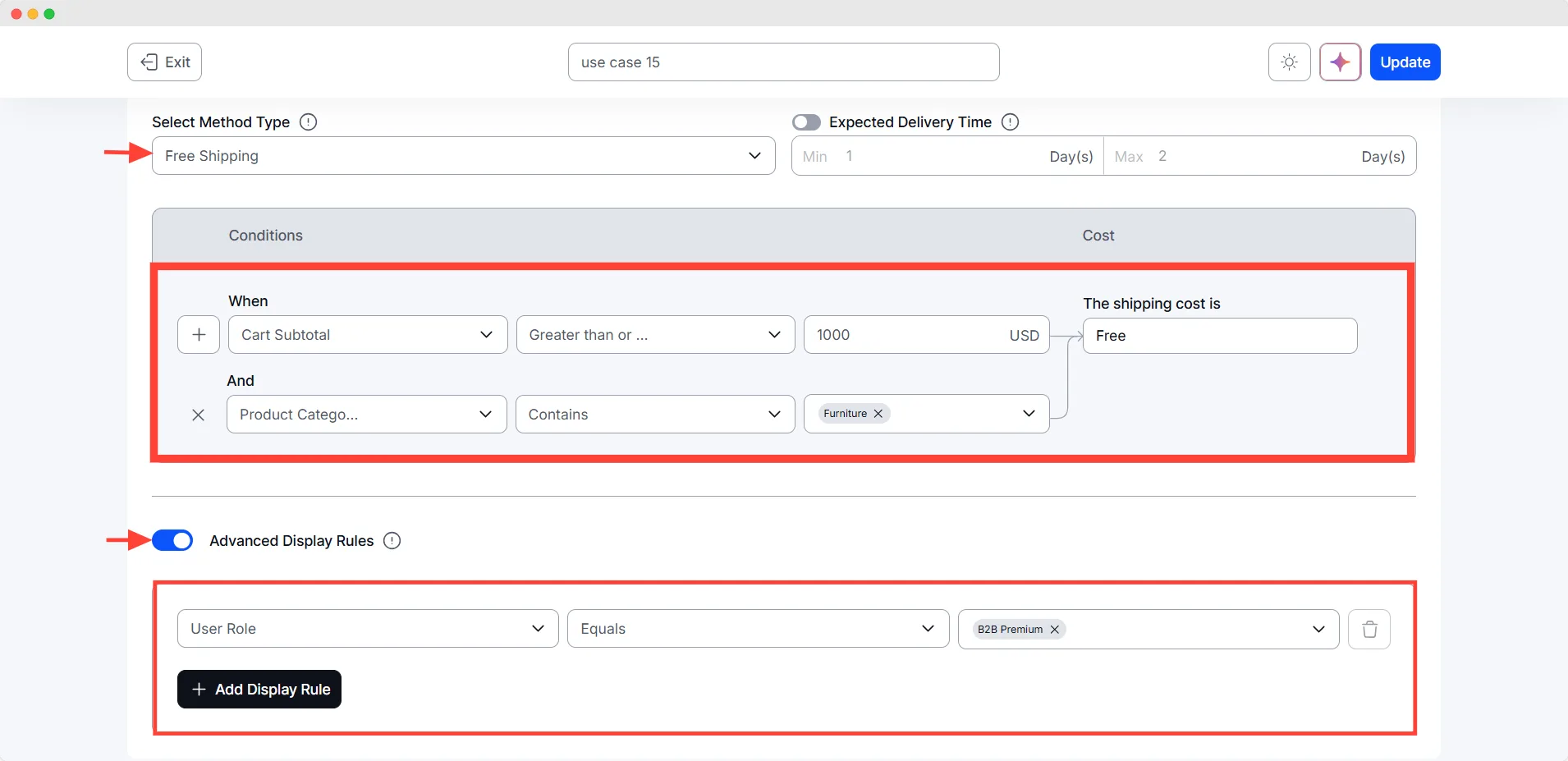 Cart Subtotal + Category + User Role