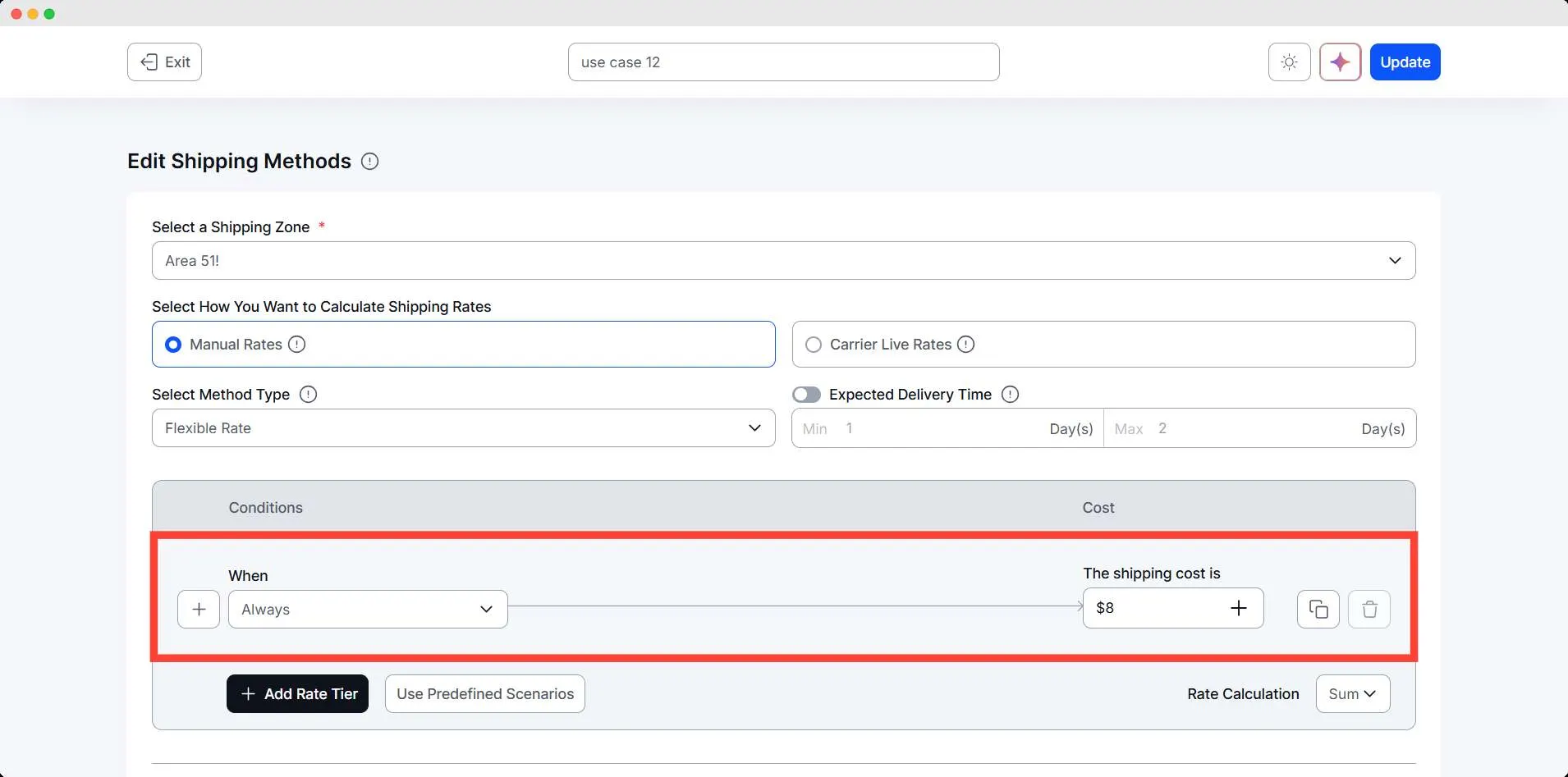 Standard Shipping + Optional Expedited Delivery