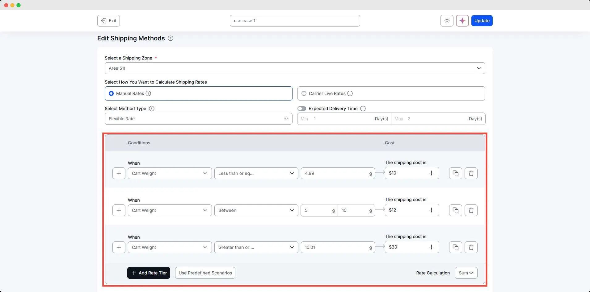 Weight-Based Shipping with Tiered Charges
