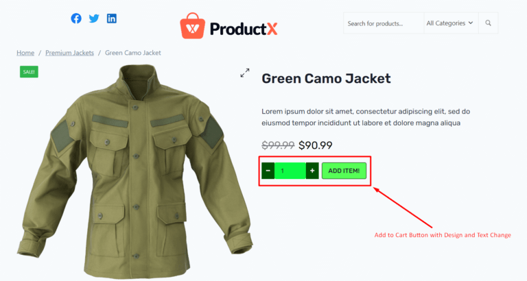 WooCommerce Custom Add To Cart Button Design And Text Change 1 768x410 
