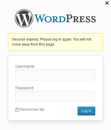 WordPress HTTP Error Expired Session