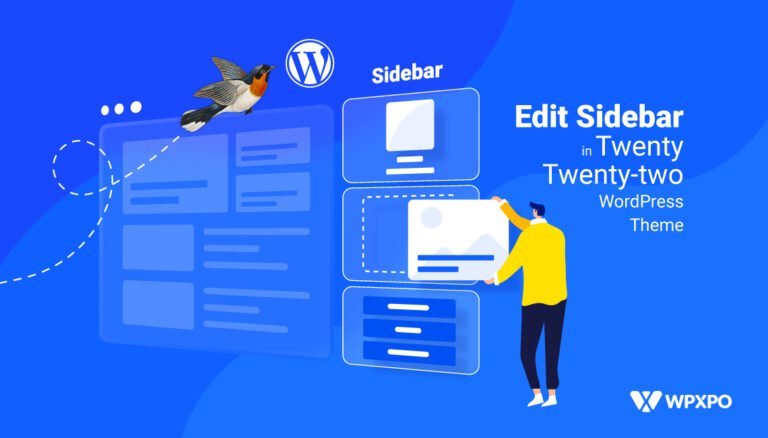 How to edit WordPress sidebar in twenty twenty-two theme