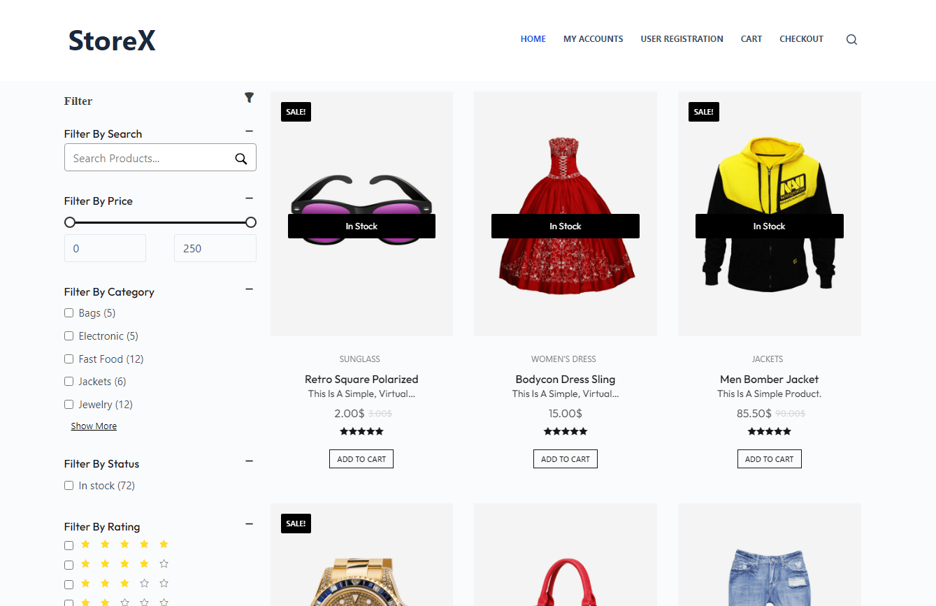 Shop Page Using ProductX