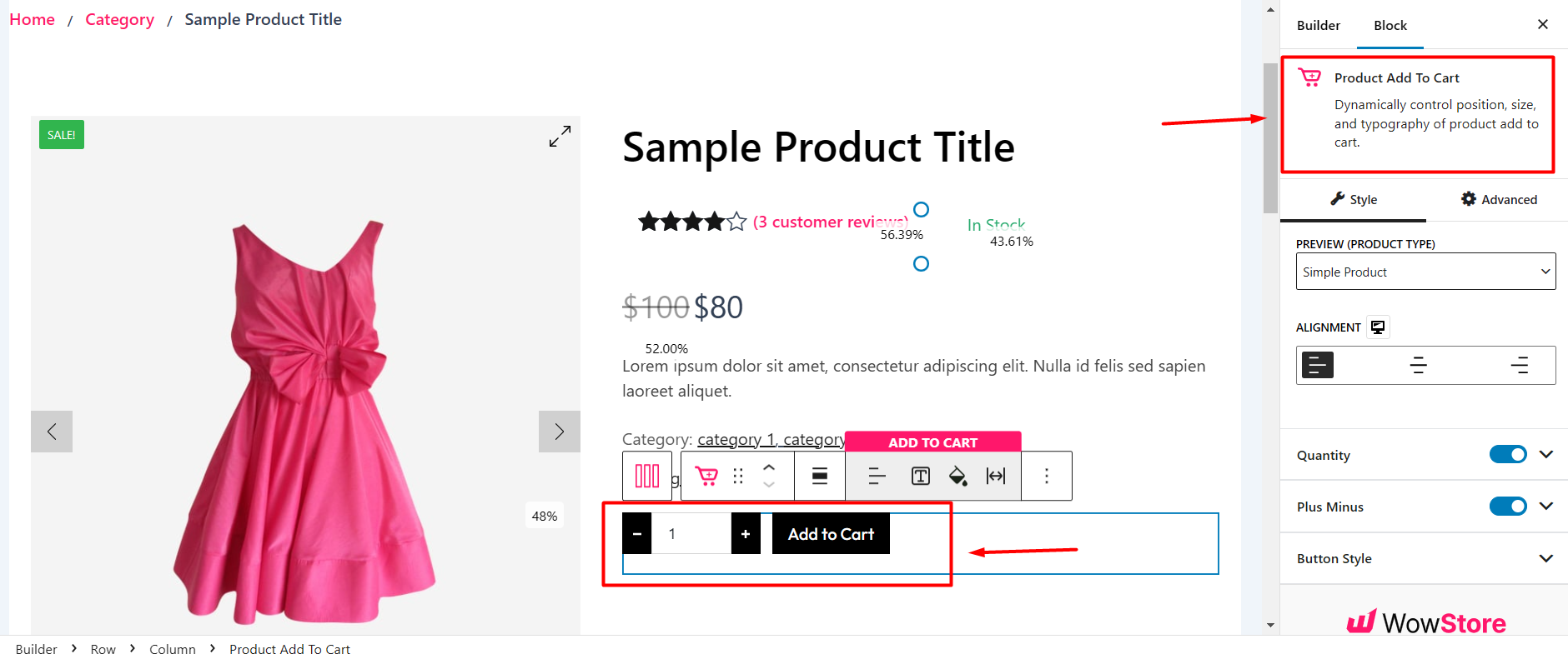 customize add to cart button in single product page
