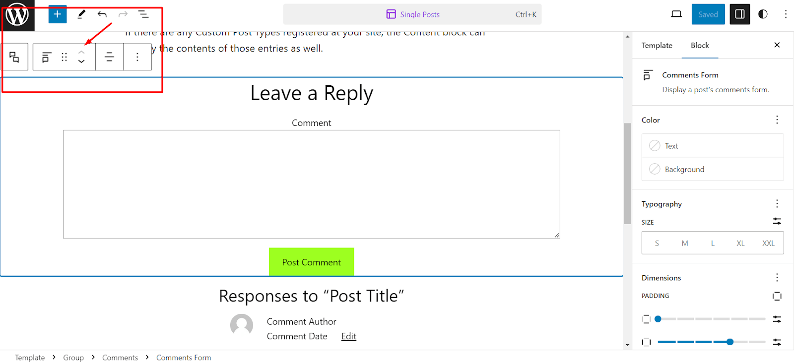 move comment form above comments