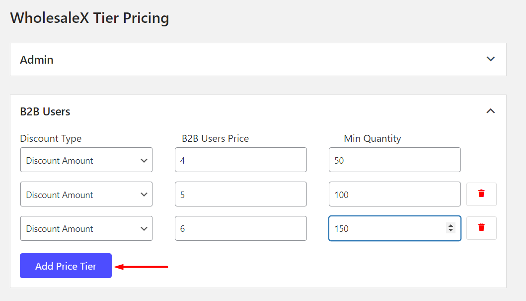 Configuring Tier Pricing for B2B Users