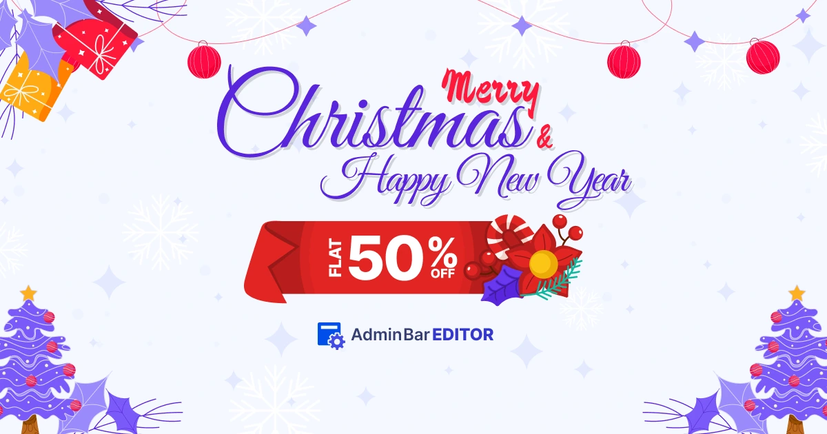 Admin Bar Editor holiday deals