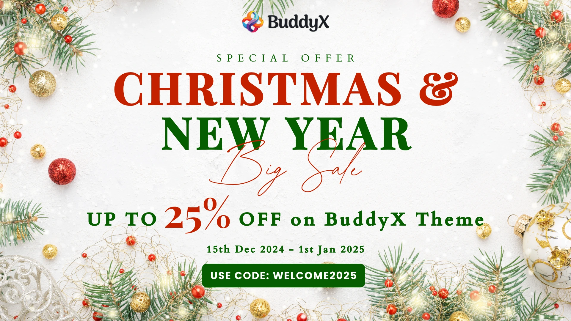 BuddyX Christmas deal 2024