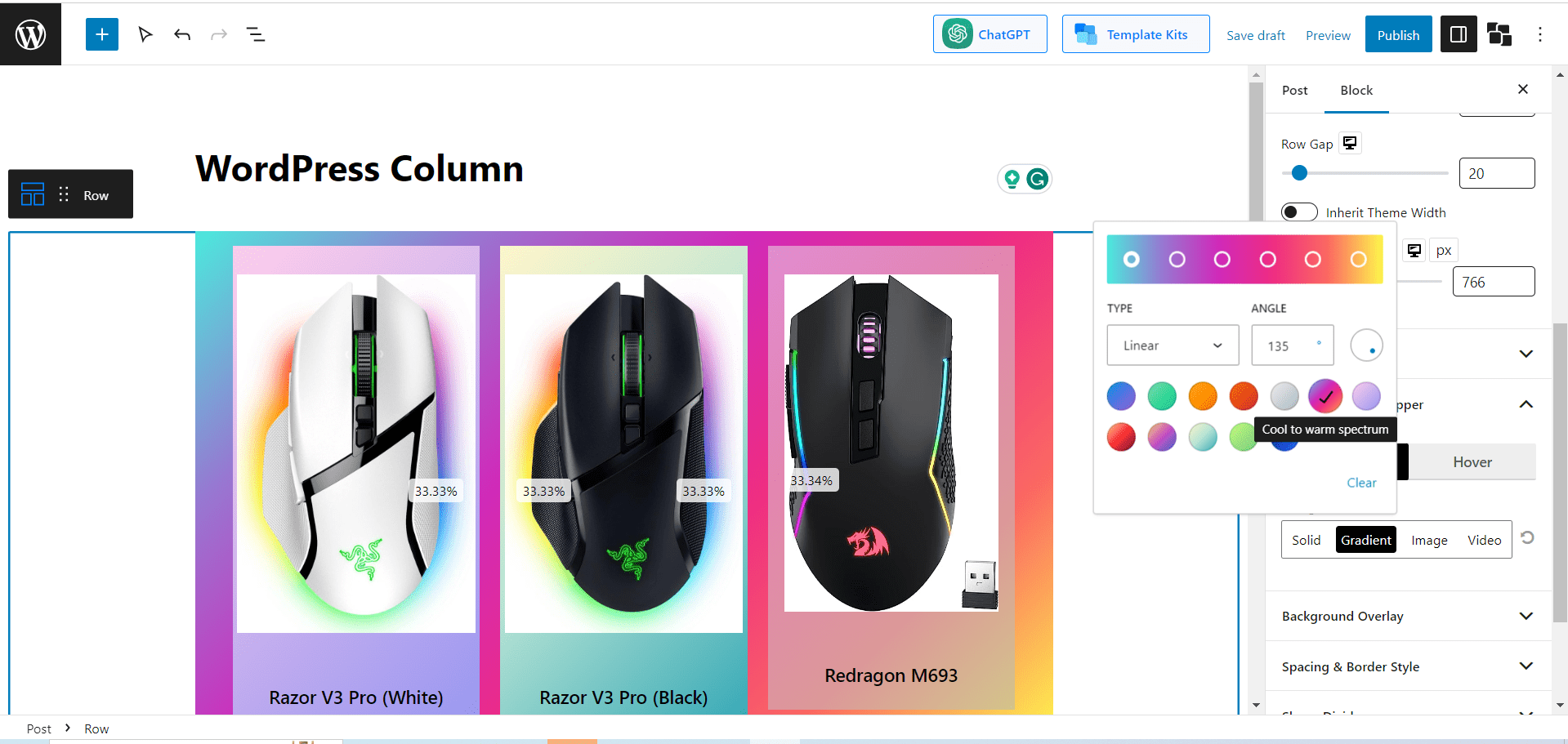 add row background color